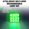 WINECO 2Pcs Rechargeable Flashing Lights for Vehicles, Super Magnetic Strobe