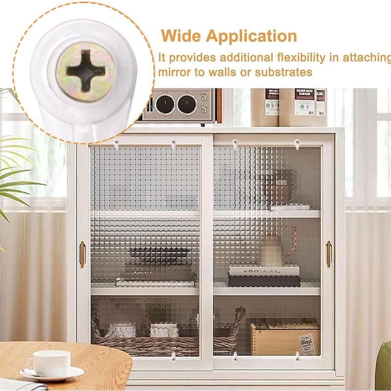 MOROBOR Glass Retainer Clip Kit, 50PCS, 4mm, Transparent with Color