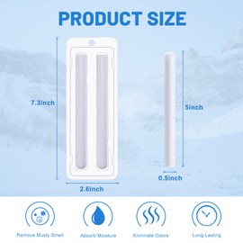 Linyuthia 4 Pcs Drying Stick for Toys Drying Rod Stick Diatomite Moisture Absorbing Clean Water Absorption Rod Diatomaceous Earth Desiccant for Home Laundry, White(Basic Style,5.7 x 0.5 Inch)