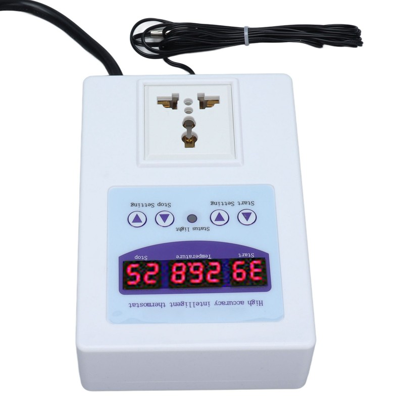 Temperature Controller Digital Display Thermostat Temp Regulator with Sensor AC110‑240VAU