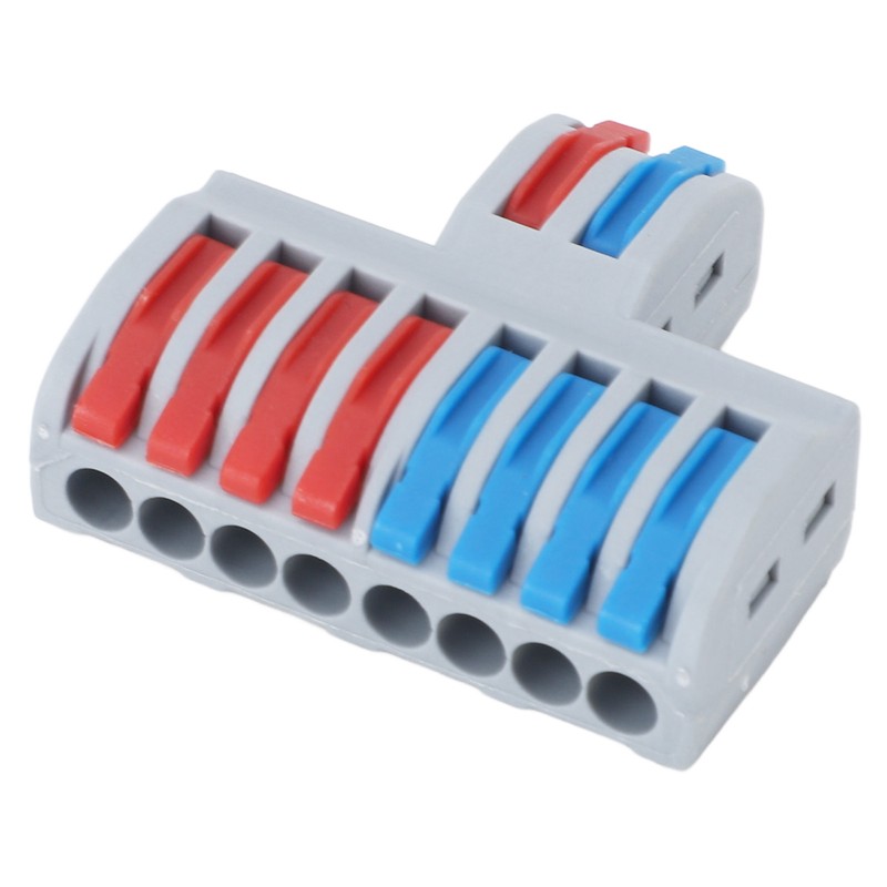 6PCS 2 in 8 Out Terminal Blocks 8 Way Butt