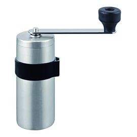 Kawasaki Synthetic Resin MI-033 Hand Grinding Coffee Mill, MILLU SUS Coffee Mill, Satin, Made in Japan