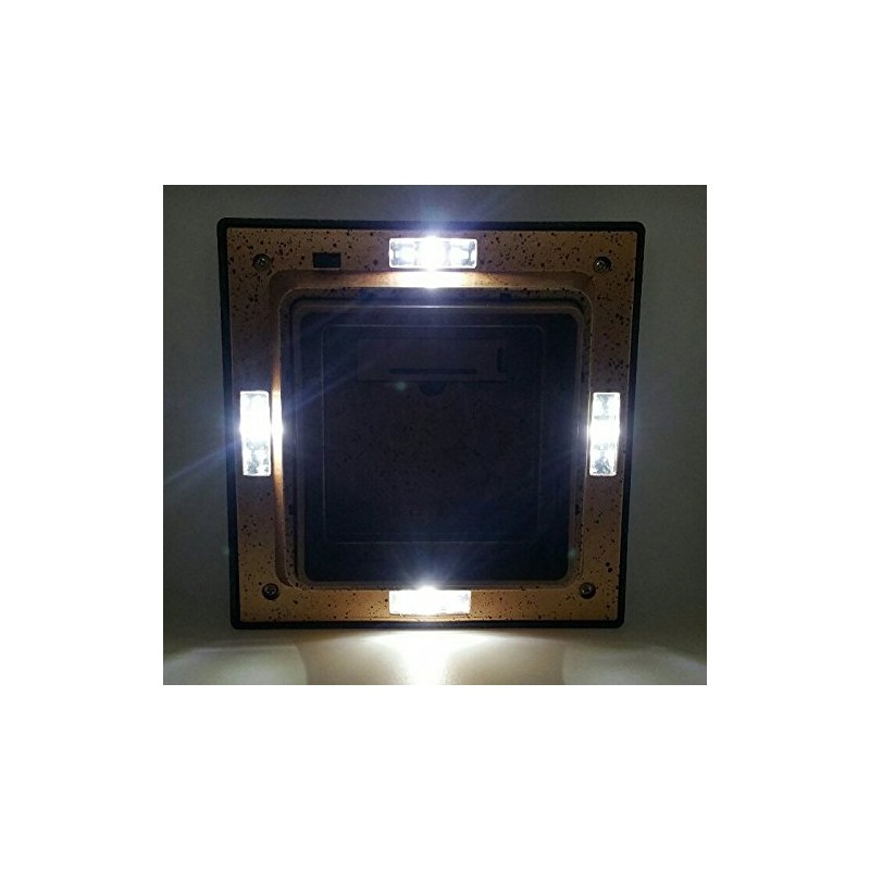 Set of 4 Solar Post Cap Light LED Low Profile