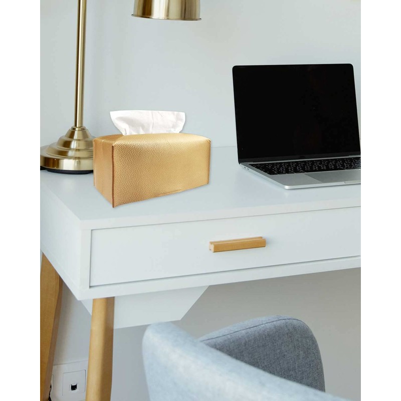Gold Tissue Box Cover Rectangular – Plus Size Leather Tissue