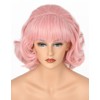 Lucoacos 50s Wig for Pink Ladies Vintage Honeycomb Shaped Bob