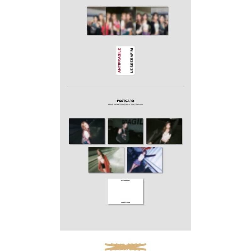 LE SSERAFIM ANTIFRAGILE 2nd Mini Album COMPACT Version CD+Booklet+Photocard+Postcard+Tracking (5