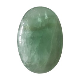 Manekieko Natural Green Fluorite Worry Stones Oval Palm Pockets Healing Crystal Massage Spa Energy Stone