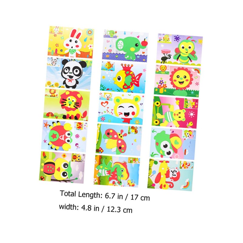 BESPORTBLE 15Pcs Eva Stickers Art Craft Kit Creative for Boys