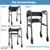 Walkers for Seniors, 4 Wheel Rollator Walker with Seat Supports