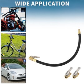 TUCKBOLD for Car Tire Inflator Extension Tube 0.305inx32TPI Durable Air Pump Extend Hose Adapter Tire Valve Black 1 Set 14.17inch 12.6mm OD Undeflatable