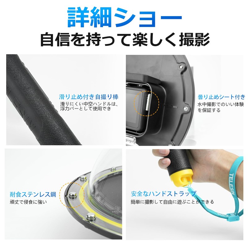 TELESIN Diving Dome Port for DJI Osmo Action 4/3 Action