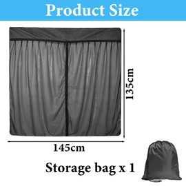 Junhui Junhui Magnetischer Insektenschutz fr Transit Custom, Auto Heckklappe Fliegengitter, Kofferraum Camping Belftung Moskitonetze, Universal Fliegengitter Auto Insektennetz, 135 * 145cm