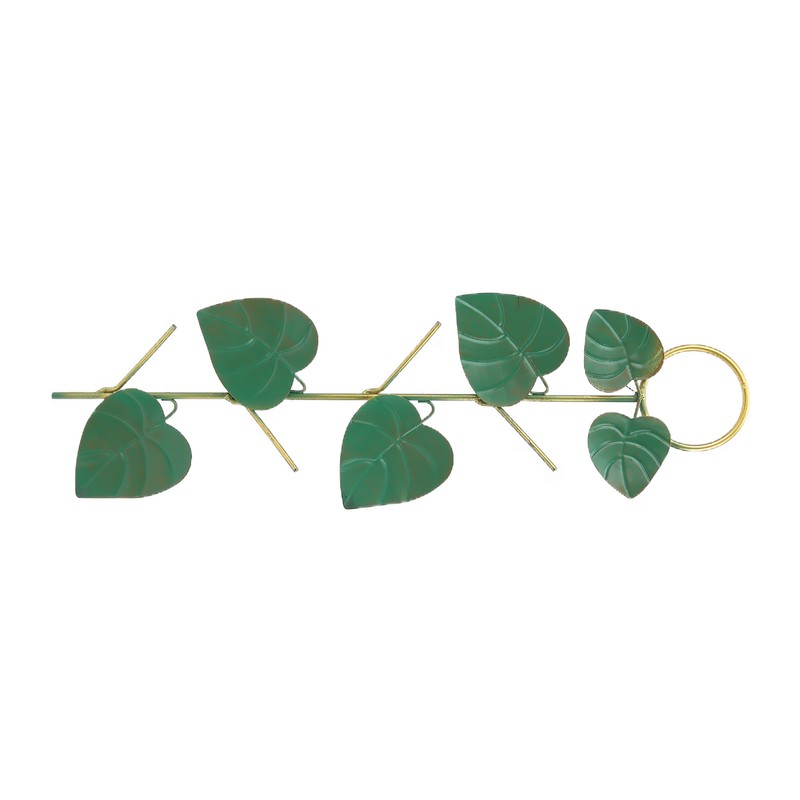 Birds Feeder Hanging Metal Green Leaf Shape Hummingbirds Feeder for