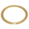 WOOFUU 19MM Heavy Duty Thick Cuban Link Dog Collar,Gold Dog