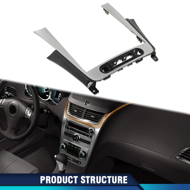 PIT66 Dash Radio Bezel Trim Vent Compatible with Chevy Malibu