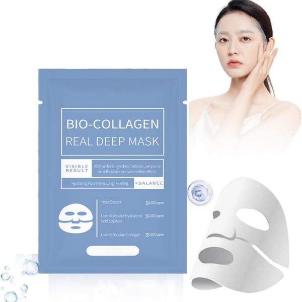 Mascarilla Coreana de Colágeno Profundo,Mascarilla Facial de Colágeno Antiarrugas con