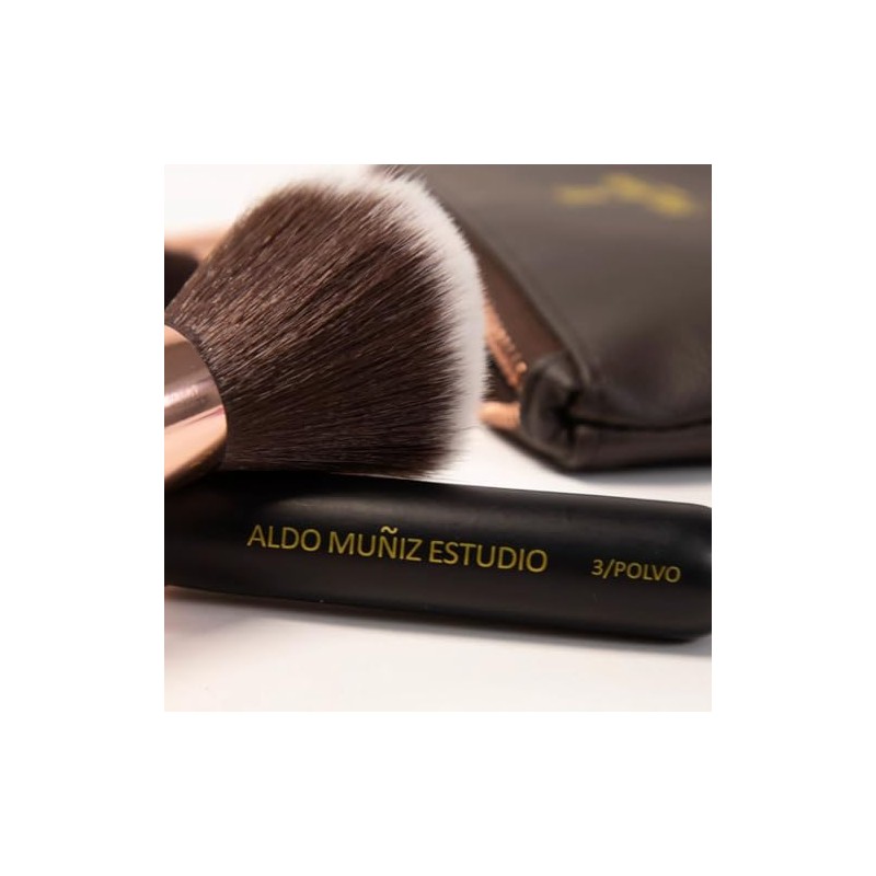 Set de Brochas de Maquillaje Profesionales, 15 Piezas con Estuche