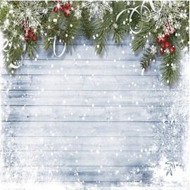 Dudaacvt 10x10ft Christmas Photography Backdrops Wooden Wall White Snow Backdrop Christmas Decoration Backdrops D219