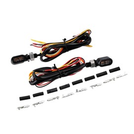 Set of 2 Mini LED "Little Bronx" Rear Turn Signal Brake and Tail Light for Moped and Motorcycle