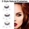 ILantule Magnetic Eyelashes, 3 Pairs, Magnetic Eyelashes with Eyeliner, Magnetic