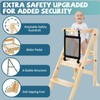 Foldable Toddler Tower with Safety Nets, 3 Adjustable Height Learning