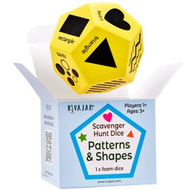 Rivajam Shapes and Patterns in Nature Jumbo Foam Dice for Toddlers - Preschool Learning Activities and Pattern Recognition Resources for Kindergarten