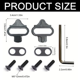 Premium SPD Cleats for Cycling Shoes, Compatible with Shimano SPD Systems SPD Cleats Bike Bicycle Shoe Plate Set Compatible with Shimano SPD Cleats for Road Bike MTB Indoor Cycling, Non-Slip