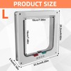 Nukoqcd Large Cat Flap 25.2cm x 23.5cm - Heavy Duty