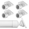 Newtay 4 Sets Angled Shower Rod Mount for Sloped Walls