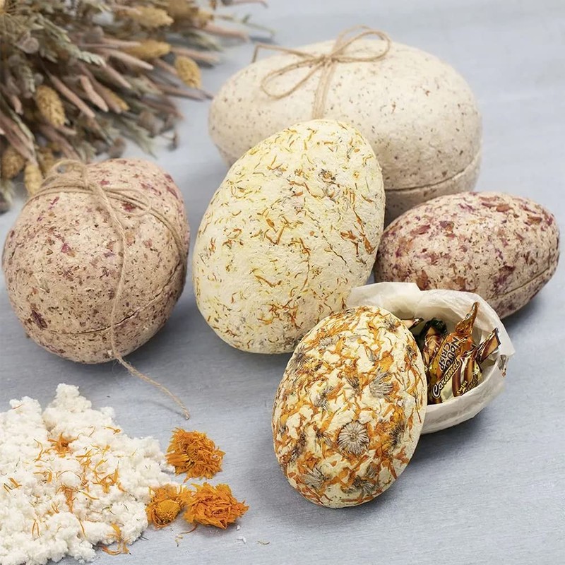 Crafty Capers Three Opening Fillable Paper Mache Eggs to Decorate
