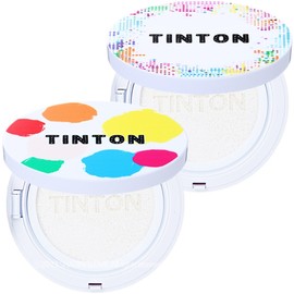 Tinton Rainbow King Cooling Sun Cushion (25g) (Random Case) / 틴톤 레인보우 대왕 쿨링 선쿠션 본품25g 2개 (케이스랜덤)