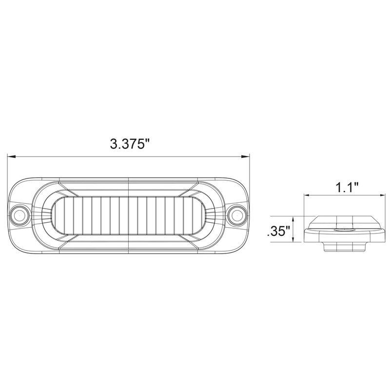 Buyers Products 8892301 Thin 3.5" Clear Strobe Light