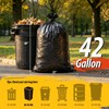 42 Gallon Large Black Trash Bags 33x48in (10 Count)
