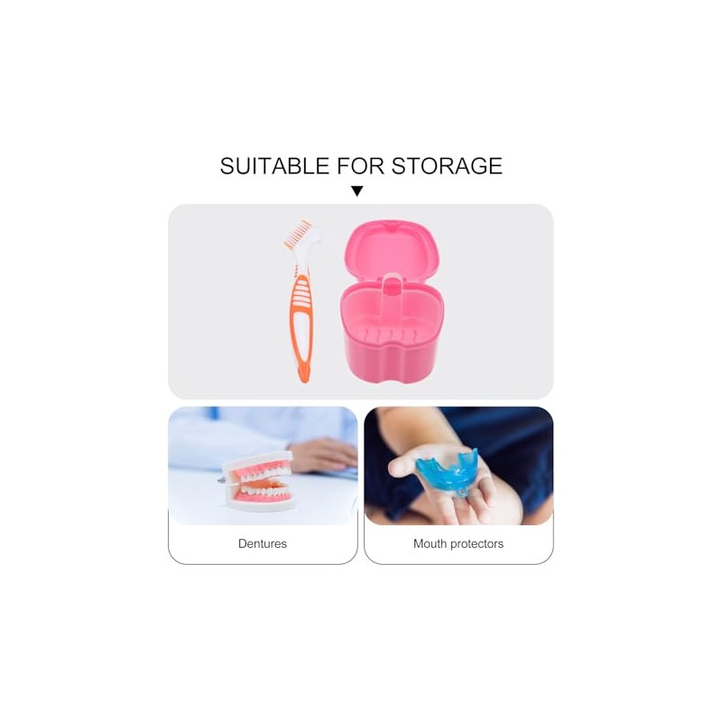 Estuche para Dentaduras Postizas Cepillo de Cerdas Flexibles y Caja