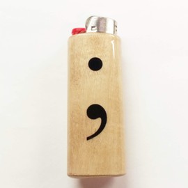 Semicolon Lighter Case Holder Sleeve Cover Fits Bic Lighters