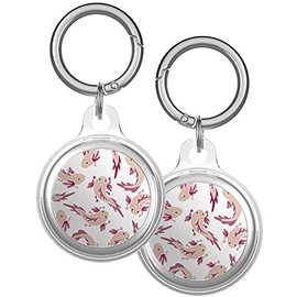 XtremePads Case, Compatible with Apple Airtags Finder - Protective Soft TPU Keychain Cover, for Pets, Bags, Keys ( Axolotl Fish )