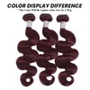 ALHER #99j Dark Burgundy Body Wave Bundles with 2x6 Closure,