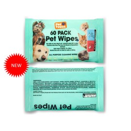 Dog Wipes All Purpose Cleaning Pet Wipes for Dogs Cats Puppies Alcohol Free (1 Pack of 60 Wipes)