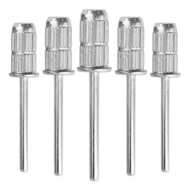 5pcs - PANA 3/32” Standard Mandrel E-File Nail Drill Bits for Sanding Band and Manicure, Acrylics, and Gel Nails (Color: Silver)