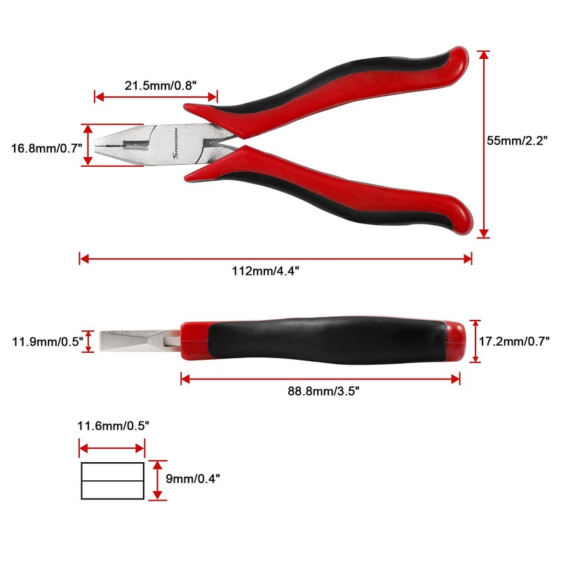 SPEEDWOX Mini Lineman Pliers, Combination Pliers 4.5 Inches with Box