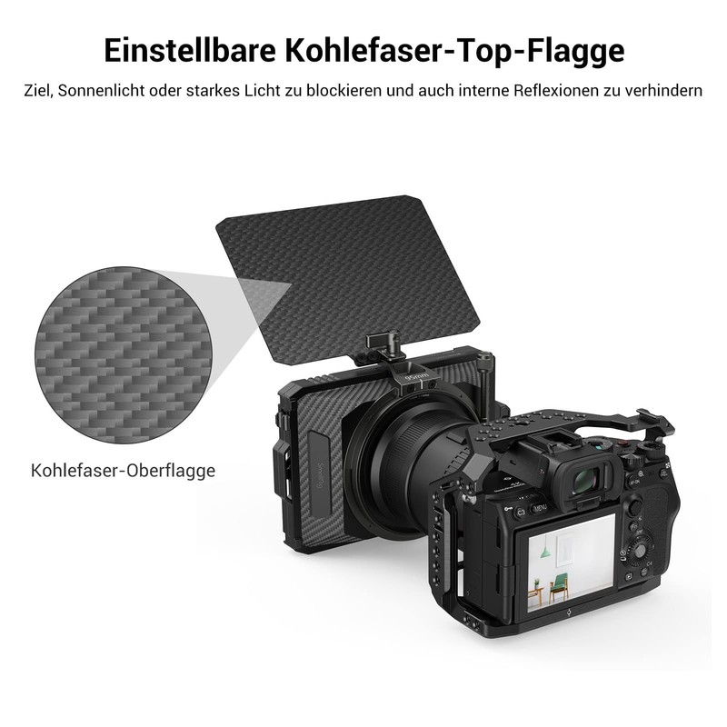 SMALLRIG Mini Matte Box Lite with Top Flag for DSLRs