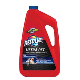 Resolve Ultra Pet Steam Carpet Cleaner Solution Shampoo, 3X Concentrate, Safe for Bissell, Hoover & Rug Doctor, Carpet Cleaner, Pet Stain and Odor Remover, Carpet Cleaner Solution, 48 oz