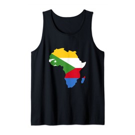 Comoros Flag Africa Continent Silhouette Gift for Comorian Tank Top