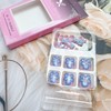 48Pcs Blue Press on Nails Medium Square & Press on