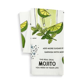DEMDACO The Real Deal Mojito You Need in Your Life - 28 x 17 Inch Green/Grey 100% Cotton Twill Kitchen Dish Cloth Tea Towel