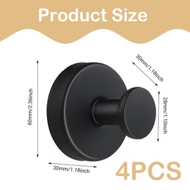XMSHYODSM 4 PCS Vacuum Suction Cup Hooks, Suction Cup Hooks for Wreaths on Glass, Bathroom Vacuum Suctions Hookss Rust-Resistant Stainless Steel Towel Holder for Shower Bathroom Kitchen Glass Door