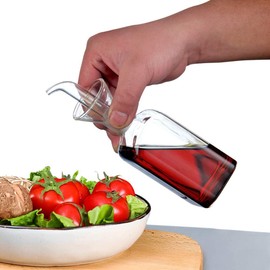 Floatant Olive Oil Pourer Olive Oil Vinegar Cooking Wine cotainer Salad Dressing Glass Oil Bottle Vinaigrette Oil Dispenser Drizzle Oil Cruet 8 oz Glass Oil Bottle