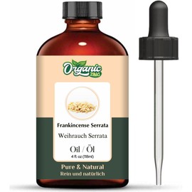 Organic Zing Frankincense Serrata (Boswellia serrata) Oil, Pure & Natural Essential Oil for Skincare, Aroma and Diffusers - 118 ml/3.99 fl oz