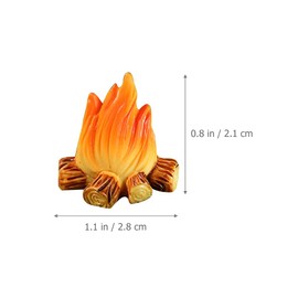Luxshiny 24Pcs Miniature Campfire Fire Ornament Decor Model Fire Model Handicraft Fake Fire Pretend Resin Bonfire Model Miniature Decoration