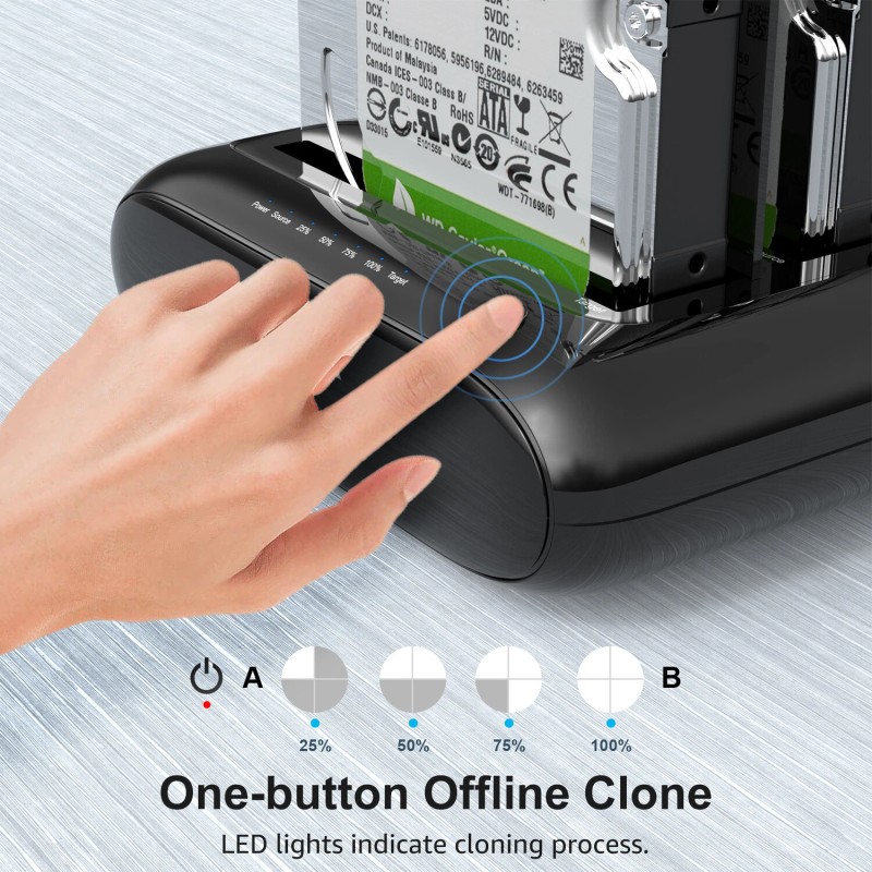 Wavlink Dual Bay External Hard Drive Docking Station supports UASP